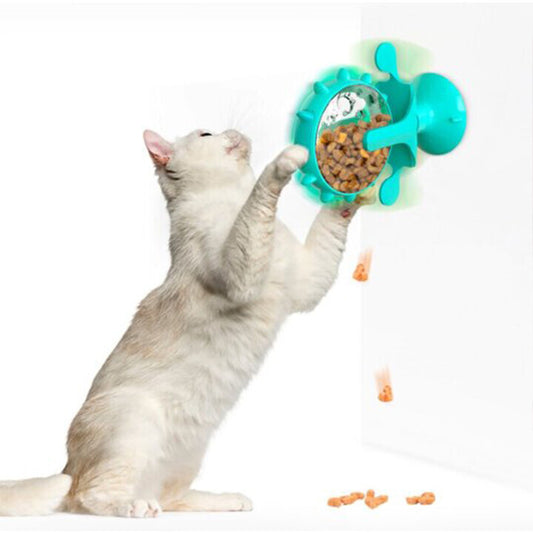 Interactive Cat Treat Puzzle Toy - Pets Food Slow Leak Dispenser - Pet IQ Training Toy - Stop Overeating