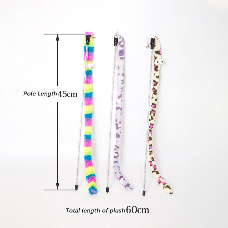Plush Teaser Interactive Cat Toy Wand