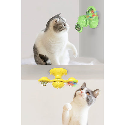 Butterfly Spinning Windmill Toothbrush Clean Cats Toys