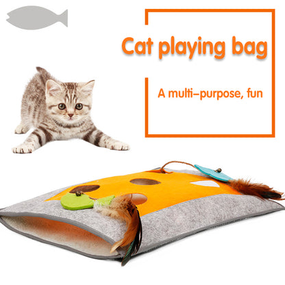 Felt Cloth Cat Play Bag