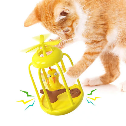 Interactive Birdcage Squeaky Toy for Indoor Cats