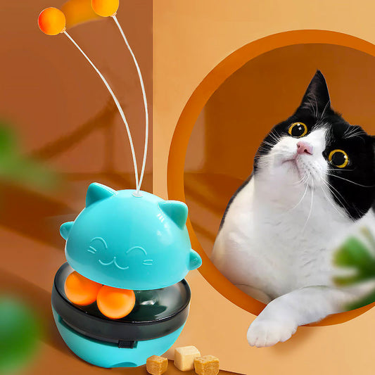 Puzzle Rotating Ball Tumbler Interactive Toy For Cat